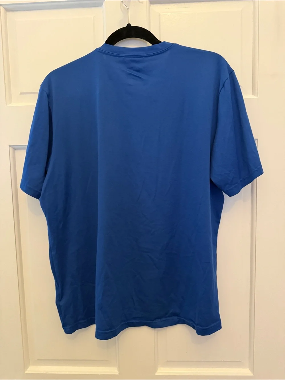 The North Face Men’s Royal Blue Short-Sleeve Logo Tee with Yellow Accents